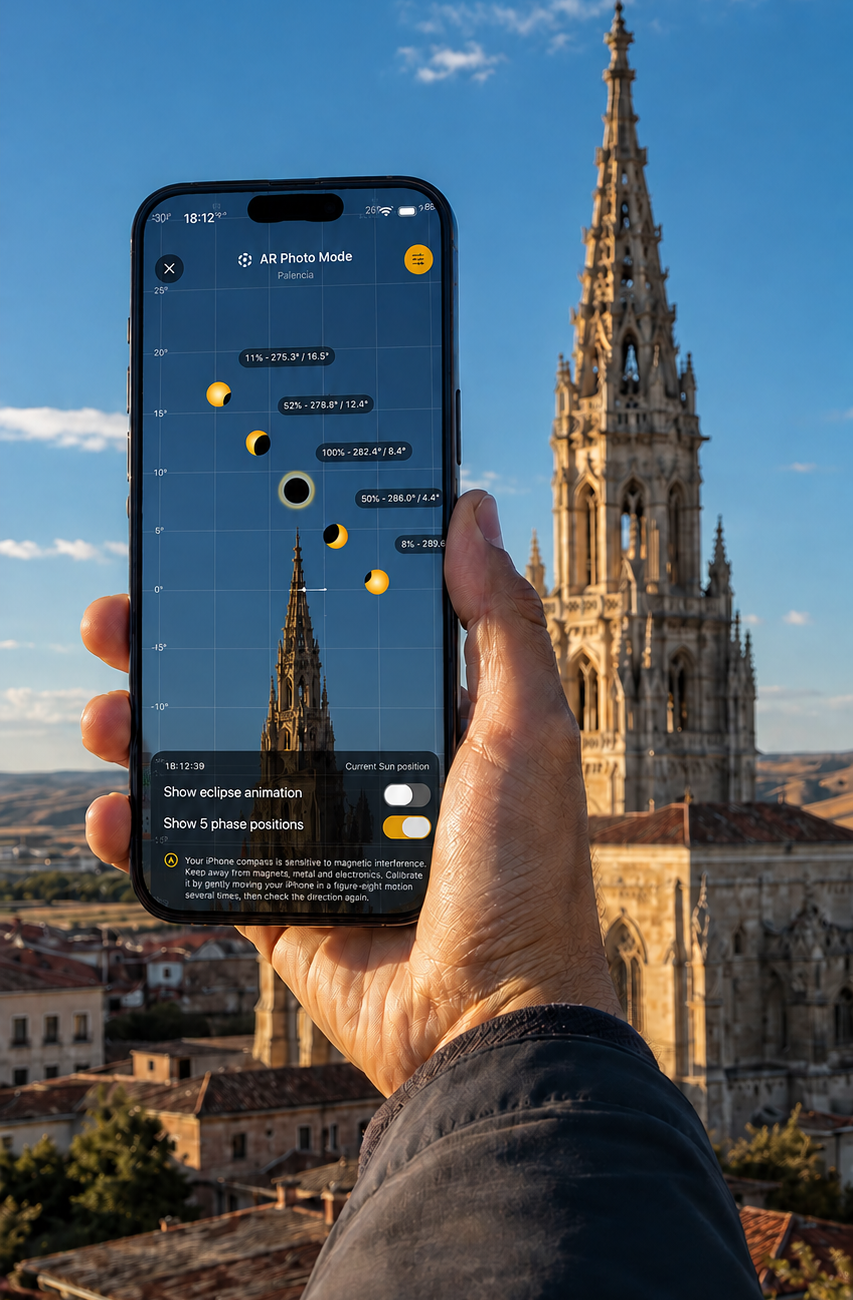 AR-fotomodus in Eclipse Navigator